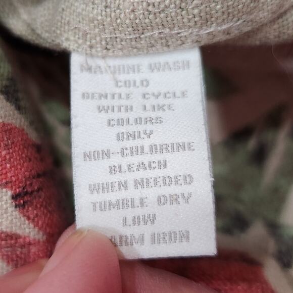 Charter Club Linen Floral Shirt Jacket Button Front Tropical Muticolor Size XL - Picture 9 of 9